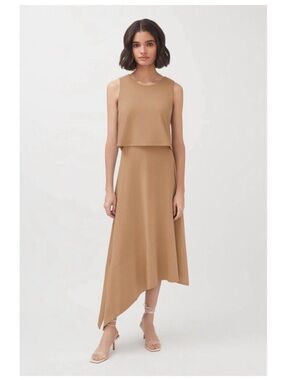 cuyana asymmetrical overlay dress Cuyana | Dresses | Cuyana Black Asymmetrical Overlay Tie Back Dress Size  Medium